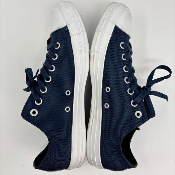 Converse Shoes Men 10 Navy Chuck Taylor All Star Low Top Canvas Camo 140054F EUC - Picture 3 of 9